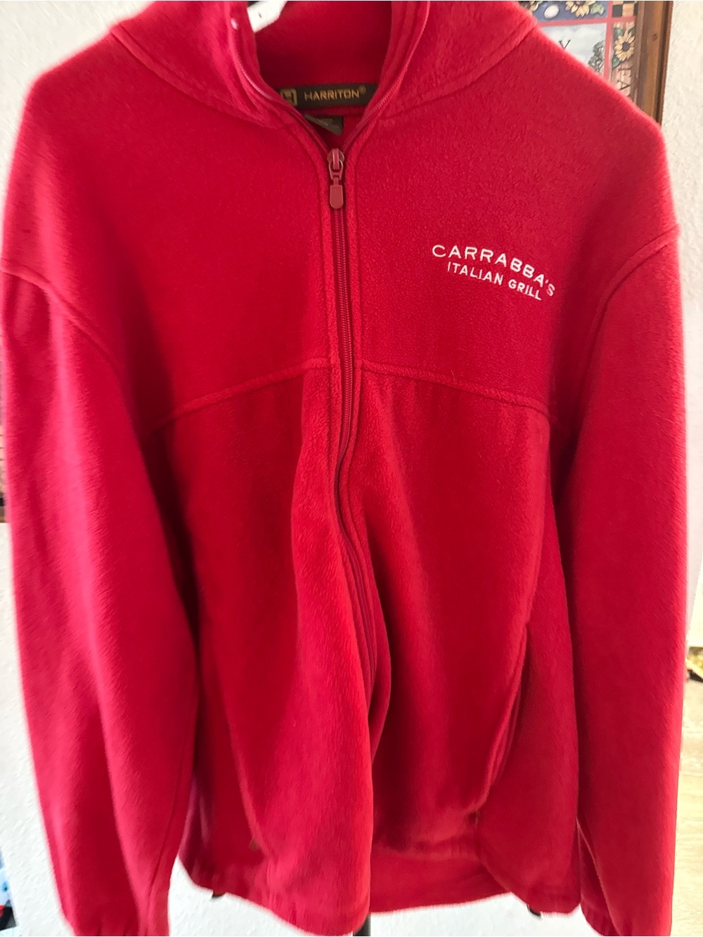 Woman’s Size Medium Red Full-Zip Fleece Jacket - Carraba’s Italian Grill